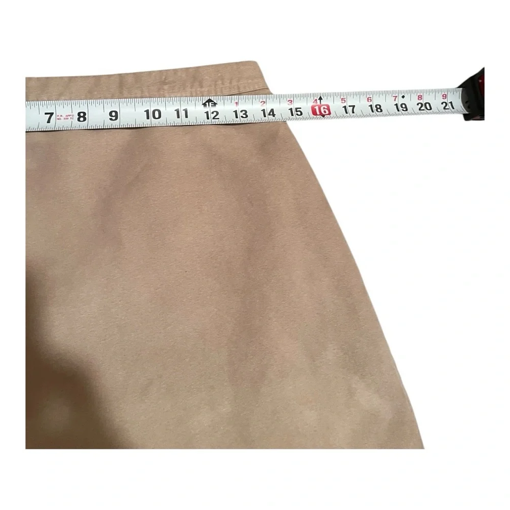 Hollister Tan Faux Suede‎ Die Cut Scalloped Hem Mini Skirt Size 3